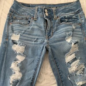 Distressed jeans